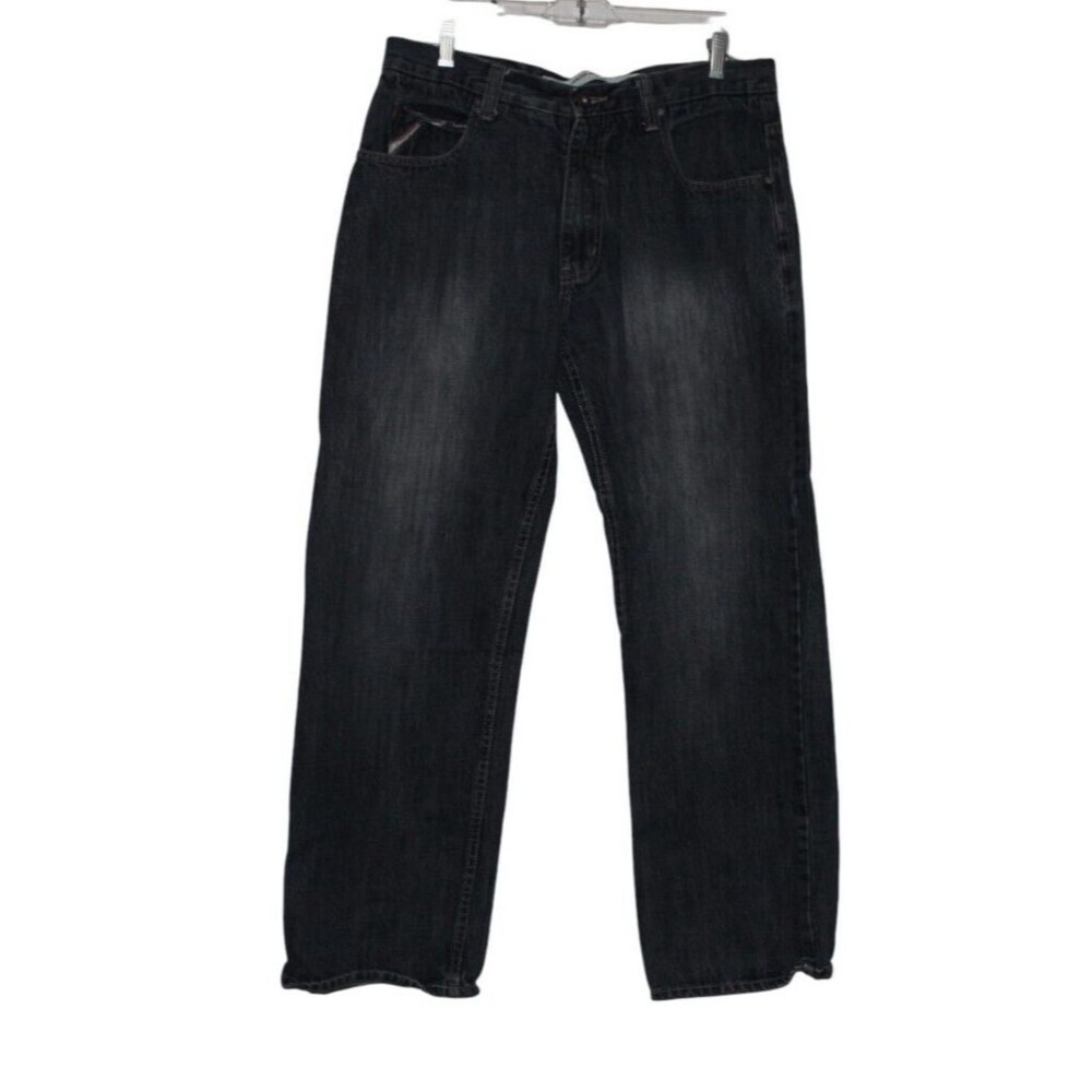 Y2K Paco Jeans Company Mens 34x30 Dark Wash Baggy Denim Wide Leg Skate Hip Hop